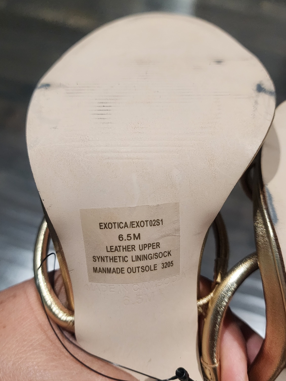 Steve Madden Exotica Gold Strappy Stiletto Sandals - Women's Dress Heels - Picture 6 of 6